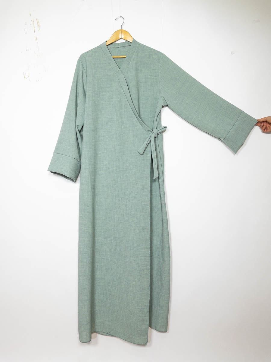 Maxi Abaya Kimono (Leinen-Optik)