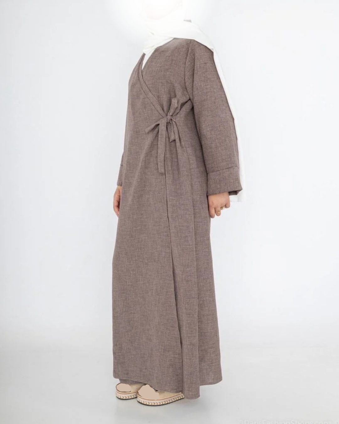 Maxi Abaya Kimono (Leinen-Optik)
