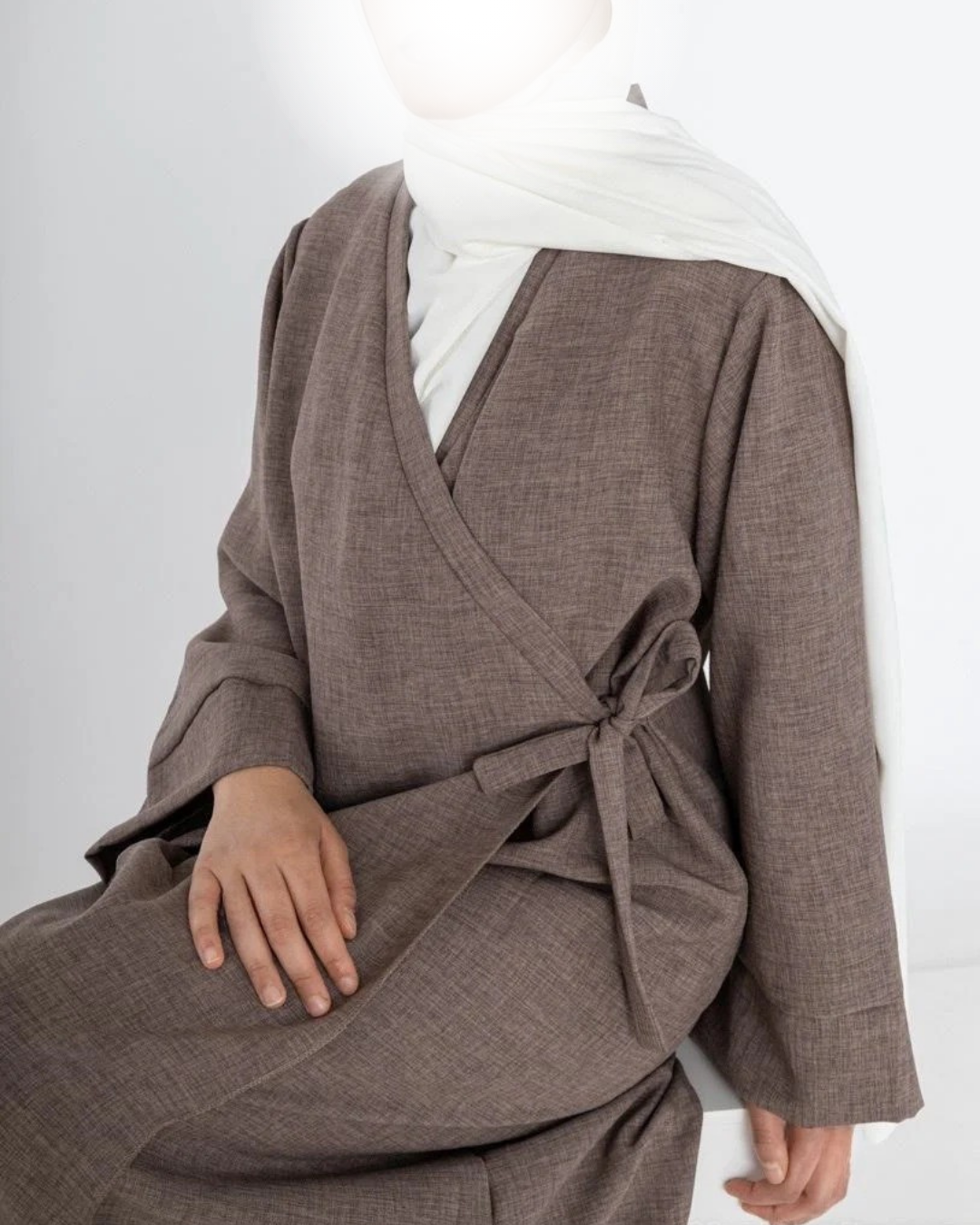 Maxi Abaya Kimono (Leinen-Optik)