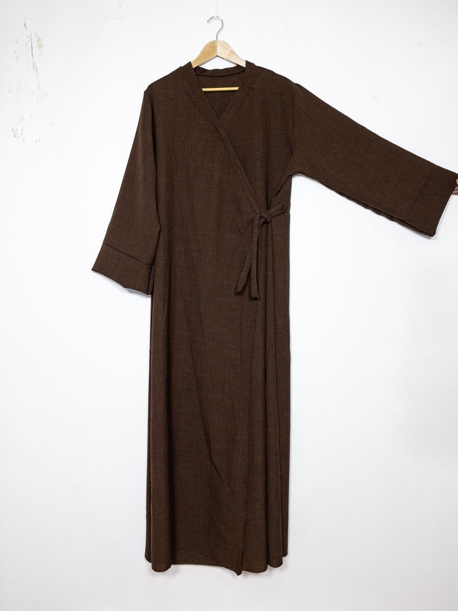 Maxi Abaya Kimono (Leinen-Optik)