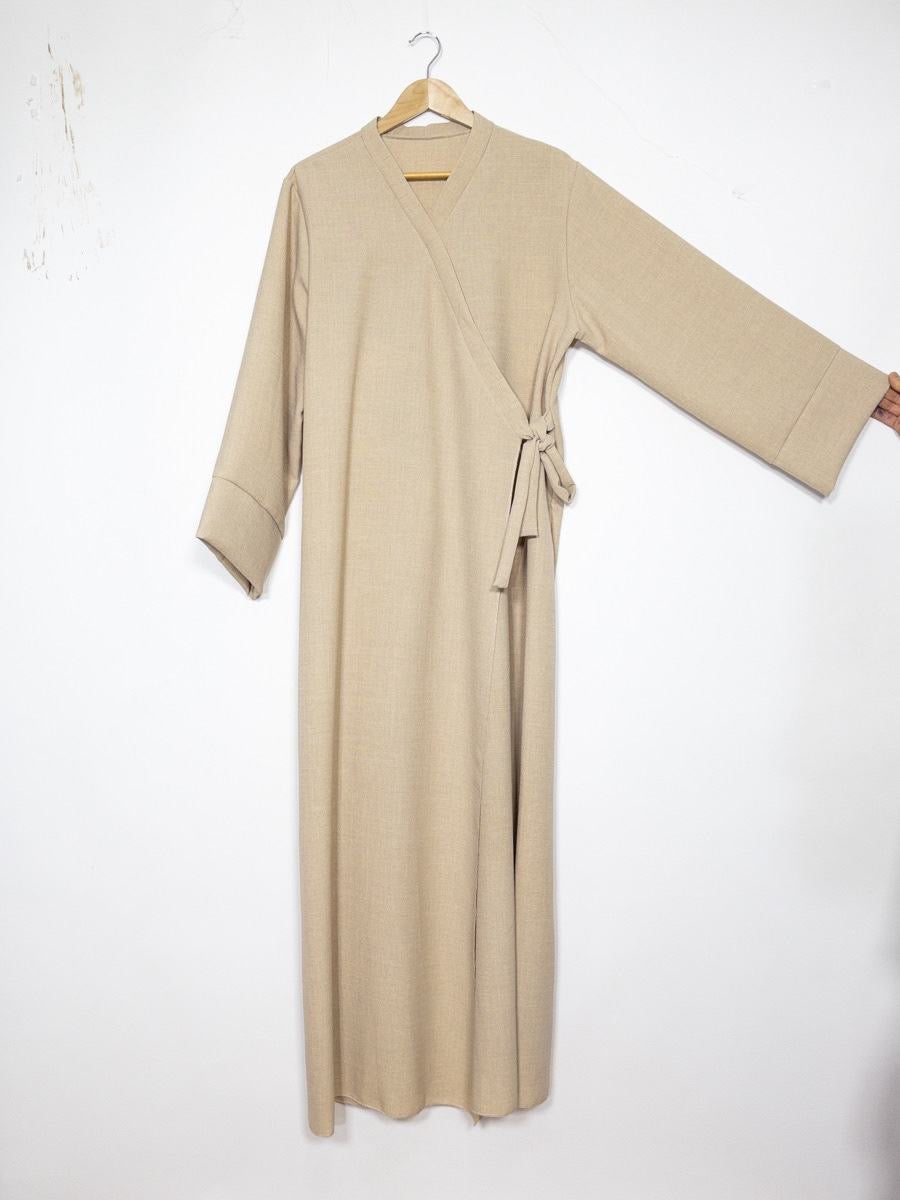 Maxi Abaya Kimono (Leinen-Optik)