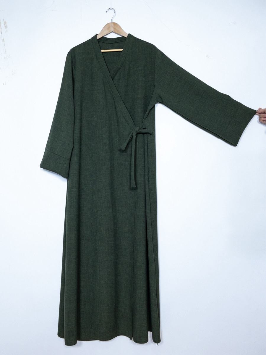 Maxi Abaya Kimono (Leinen-Optik)